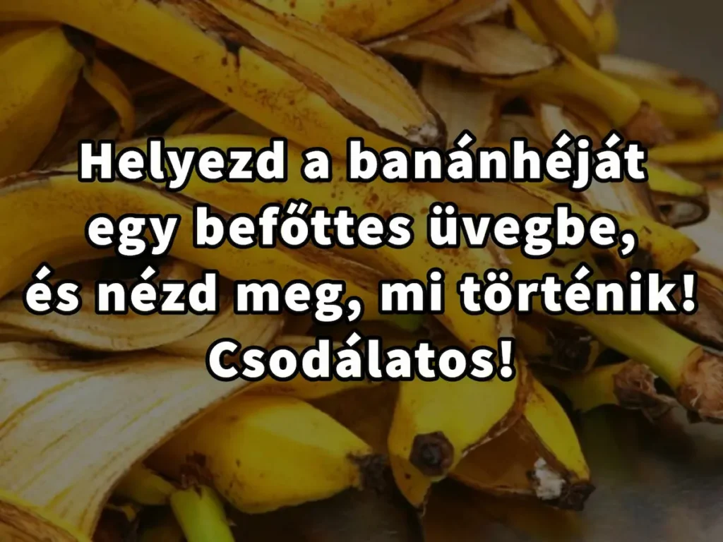 Helyezd a banánhéját egy befőttes üvegbe