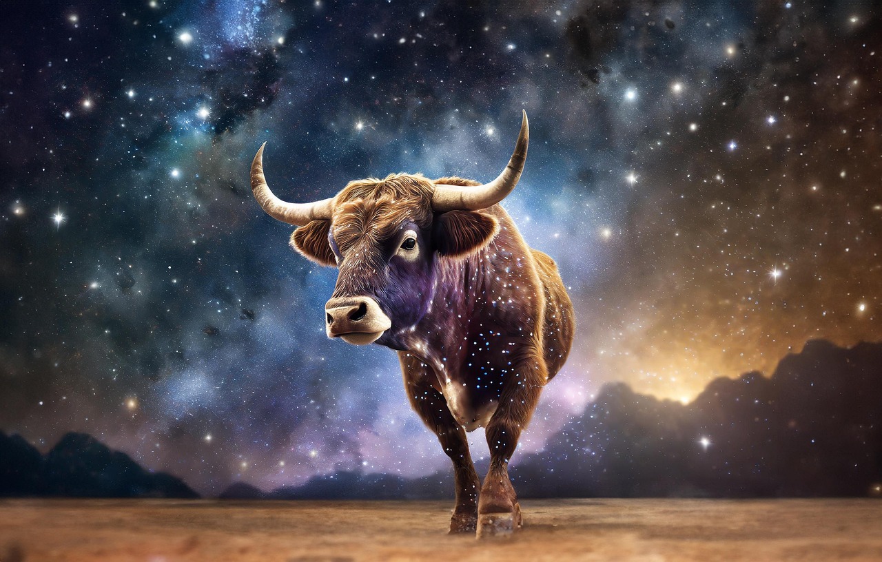 bull, zodiac signs, star sign, astrology, horoscope, heaven, constellation, interpretation, ai generated